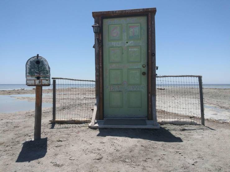 door on a beach