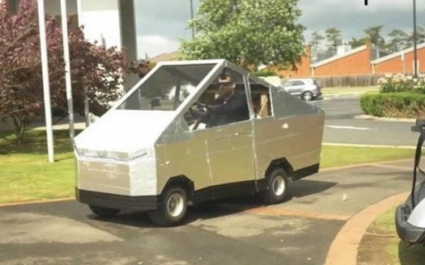 tesla cybertruck fun