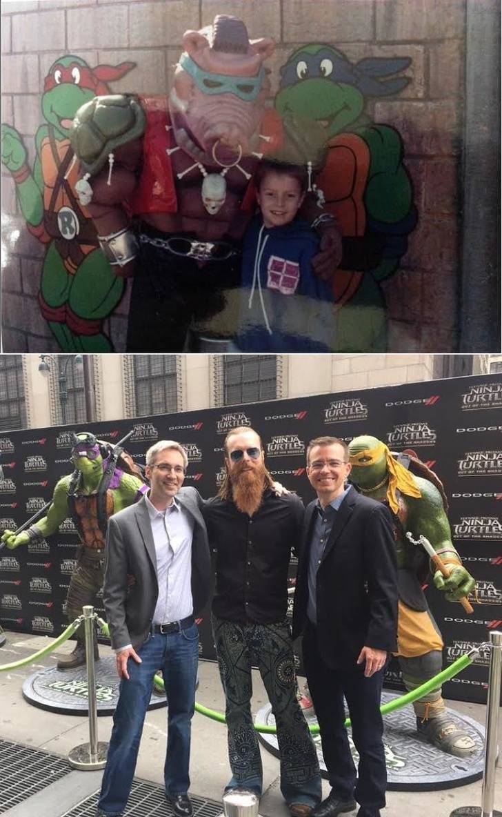 A childhood photo with Ninja Turtles has been inspiring this man for over 26 years, and he finally landed a career in the film industry.