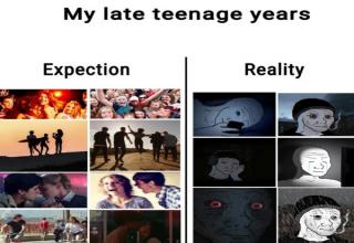 Internet meme - My late teenage years Expection Reality 3