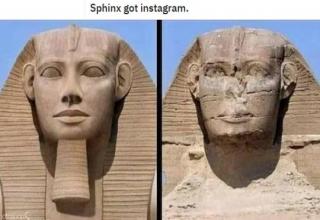 pyramid of khafre - Sphinx got instagram.