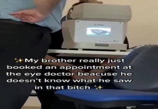printer - My brother really just booked an appointment at the eye doctor beacuse he doesn't know what he saw in that bitch