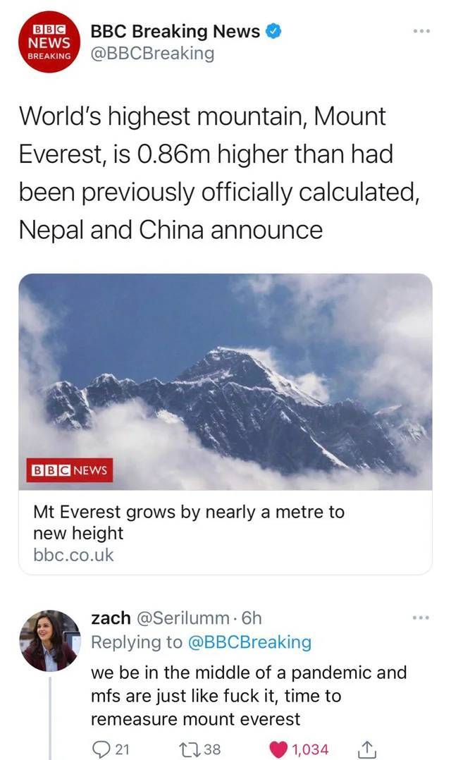 water resources - ... Bbc News Breaking Bbc Breaking News World's highest mountain, Mount Everest, is 0.86m higher than had been previously officially calculated, Nepal and China announce Bbc News Mt Everest grows by nearly a metre to new height bbc.co.uk