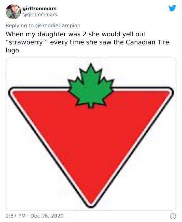 canadian tire 2019 logo - girlfrommars When my daughter was 2 she would yell out "strawberry " every time she saw the Canadian Tire logo.