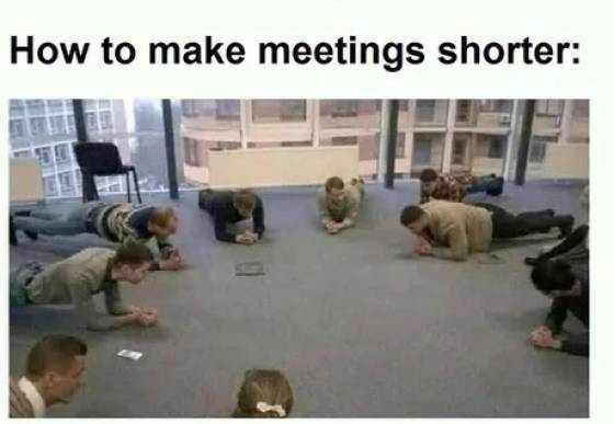 plank meeting - How to make meetings shorter