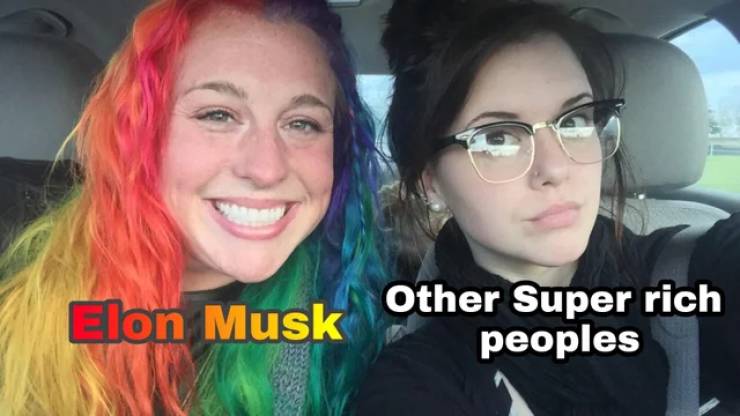 polar opposite sisters - Elon Musk Other Super rich peoples