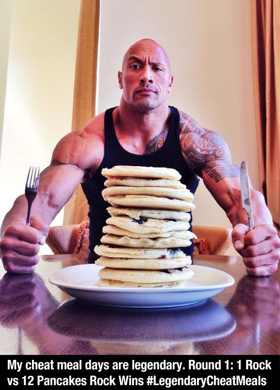 tweet - My cheat meal days are legendary. Round Rock vs 12 Pancakes Rock Wins Meals