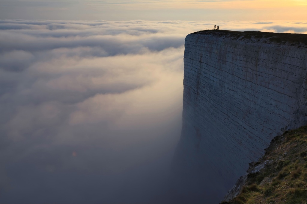 Beachy Head Chalk Cliff in Southern England nicknamed, Edge of the World.