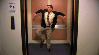 Leaving work on Friday.