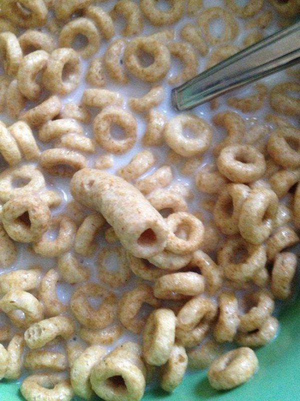 This Cheerio went all God mode for breakfast.