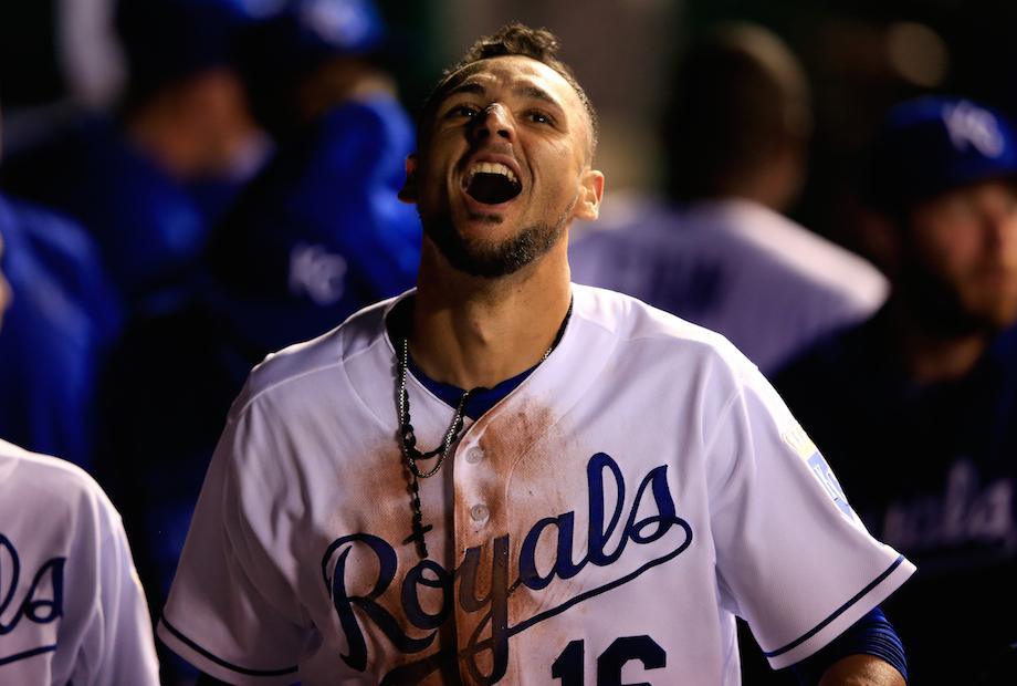 Jamie Squire/ Getty Images

Royals new rookie Paulo Orlando first three hits as a MLB player were all triples.

For comparison, Detroit Tiger Victor Martinez had 1,674 hits in his career and only three of those are triples.