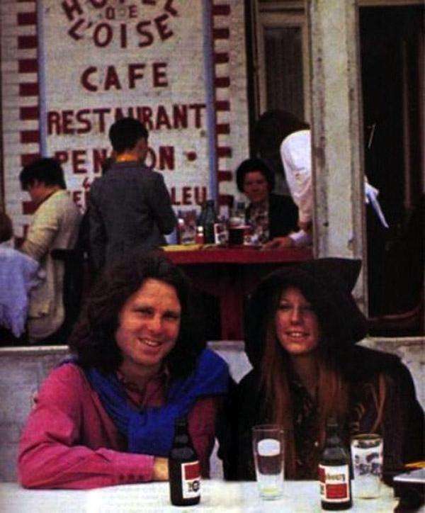 Jim Morrison - 
Taken on June 28, 1971, with his girlfriend Pamela Courson. Morrison allegedly died of a heroin overdose in Paris on July 3, 1971.