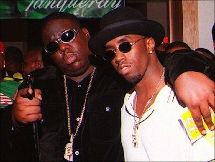 The Notorious B.I.G. - 
Taken at a party the night of his murder. Biggie Smalls was killed in a drive by shooting on March 9, 1997 in Los Angeles.