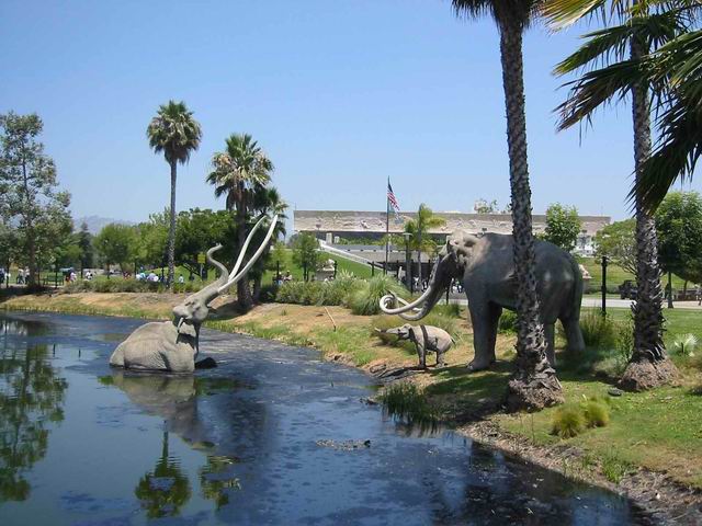 La Brea Tar Pits - 
The Spanish name for the tar is La Brea. That means when are referring to ‘em, you’re saying “The The Tar Tar Pits.” Not in my house.
