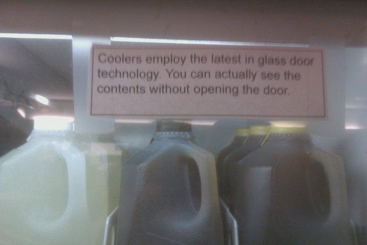 toilet - Coolers employ the latest in glass door technology. You can actually see the contents without opening the door