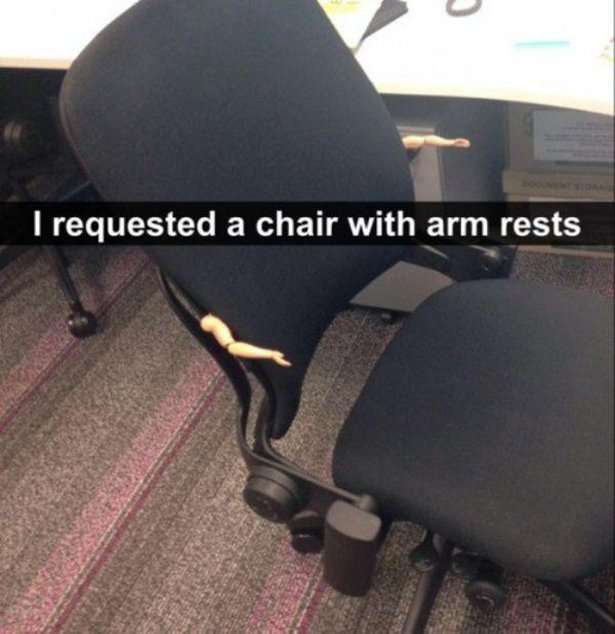 job funny fails - I requested a chair with arm rests