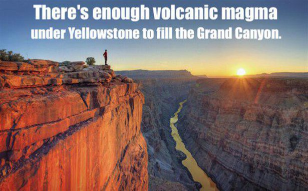 good morning grand canyon - There's enough volcanic magma under Yellowstone to fill the Grand Canyon.