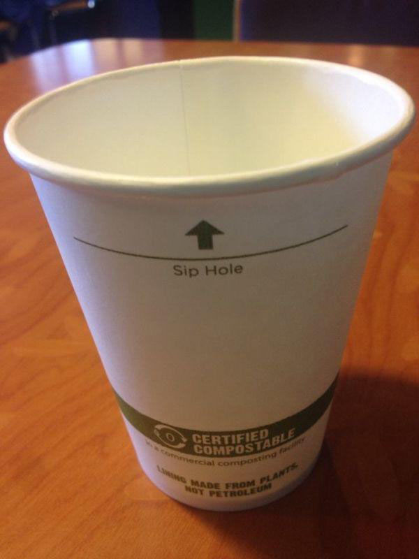 cup - Sip Hole O Certified Al Composta mercial com Plants Made From Dy Petrole