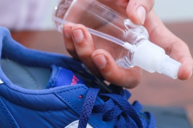 Spray it in sneakers to neutralize odors - 
Vodka can be used on the body to disinfect it and kill odor causing bacteria, but it can also be applied to your gym sneakers to neutralize odors. Spray it inside the shoes and leave them out to vent.