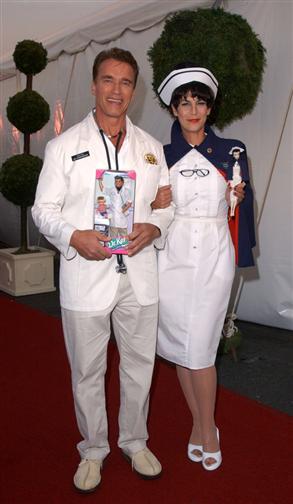 Arnold and Jamie Lee as Doctor Ken and Nurse Barbie