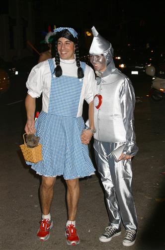 Jason Biggs as Dorothy and his friend as Tin Man