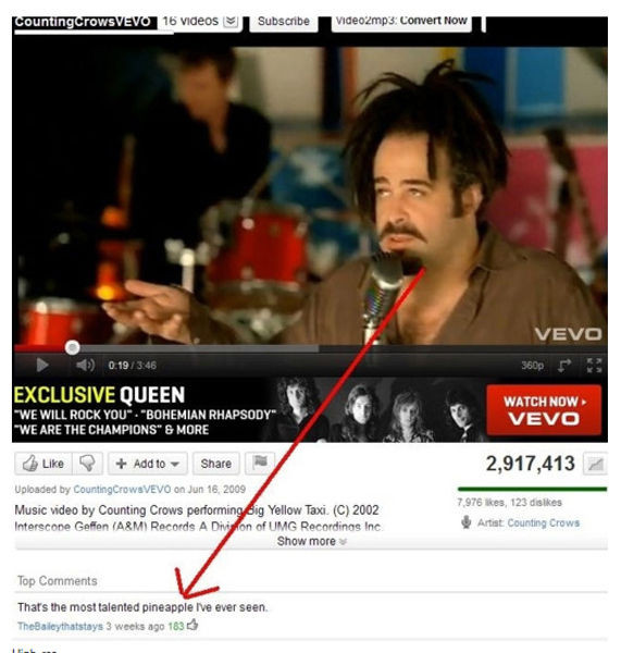 youtube funny things to comment on youtube - Counting CrowsVEVO 16 videos Subscribe Video2mp3 Convert Now Vevo 360p 33 0.19 Exclusive Queen "We Will Rock You". "Bohemian Rhapsody" "We Are The Champions" & More Watch Now Vevo 2,917,413 Add to Uploaded by C