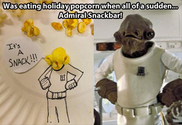 it's a trap meme - Was eating holiday popcorn when all of a sudden... Admiral Snackbar! It's A Snack!!!
