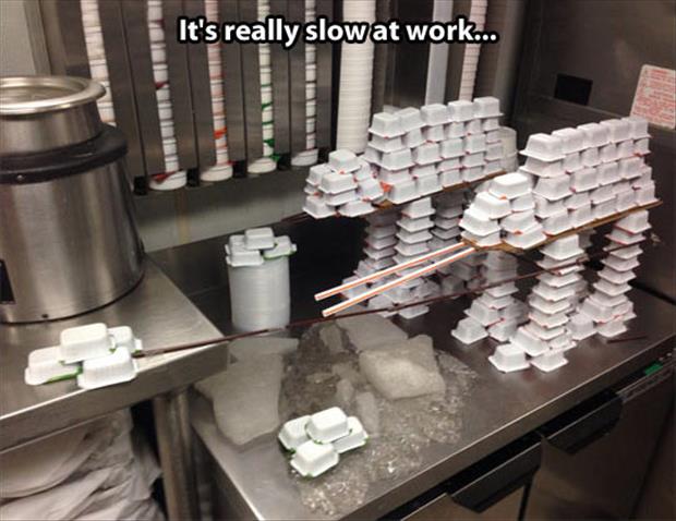 it's a slow day at work - It's really slow at work...