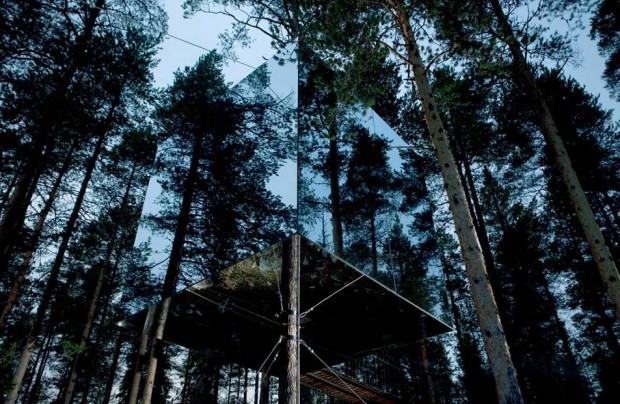 Mirror Cube Tree House Is Almost Invisible