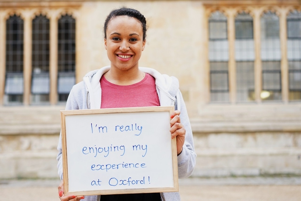 girl - I'm really enjoying my experience at Oxford!