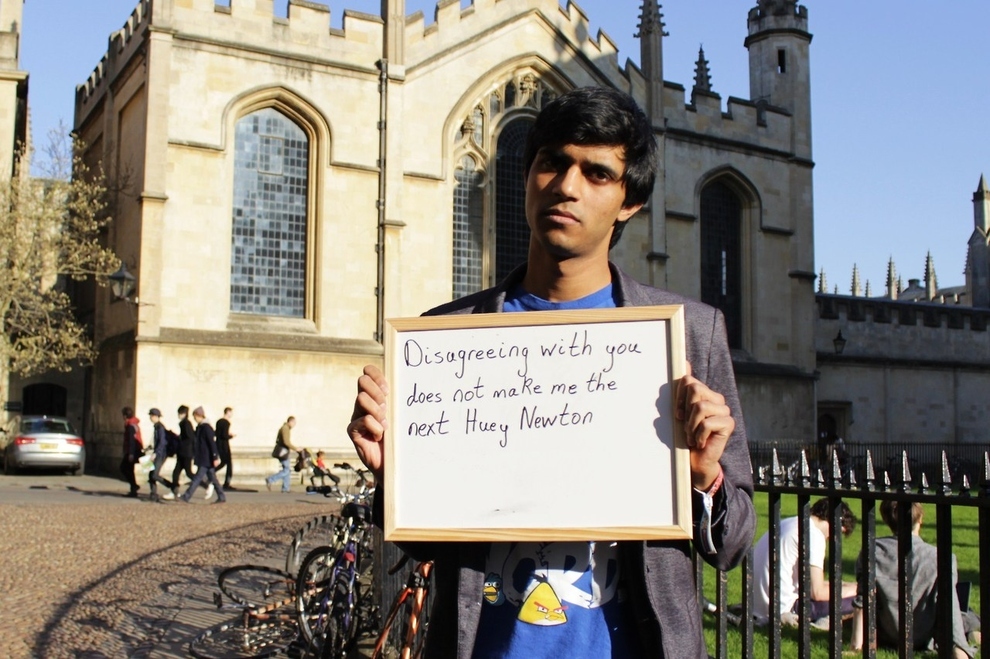 the radcliffe camera - Disagreeing with you does not make me the next Huey Newton