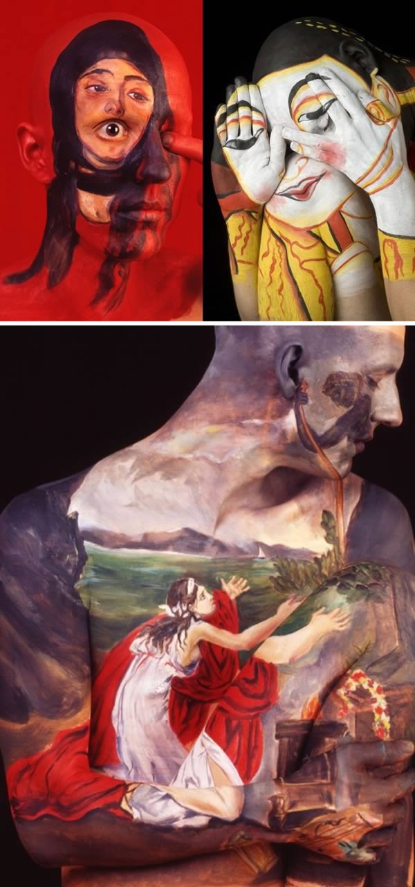 The artist who recreates paintings of the 19th century on the human body