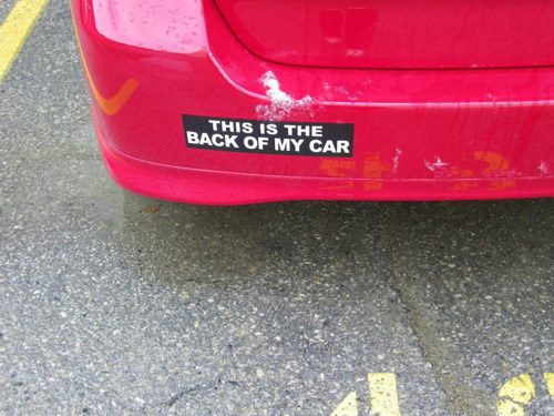funny bumper stickers - This Is The Back Of My Car