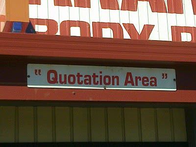 quotation mark abuse - " Quotation Area".
