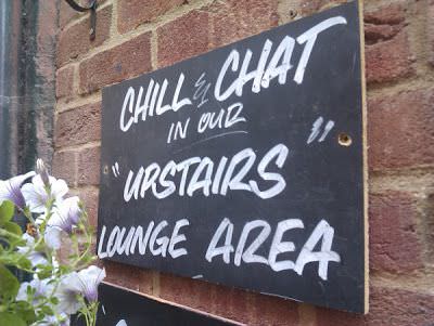 signage - Hill Chat In Our "Urstairs Lounge Area