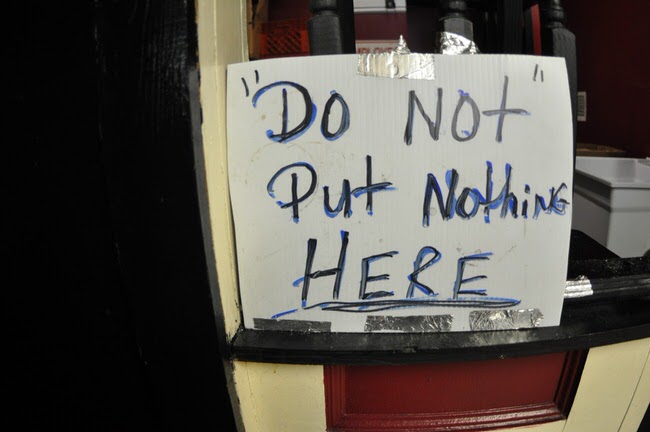 Quotation - "Do Not" Put Nothing Here