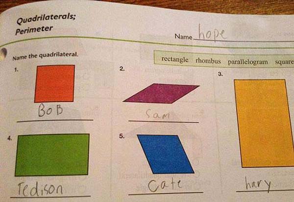 Kids And Their Hilarious Test Answers