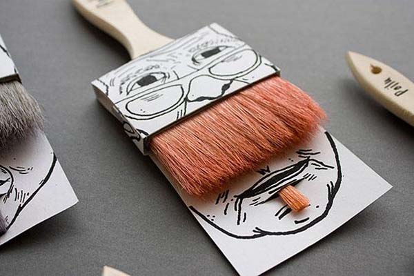 Moustache Paint Brushes