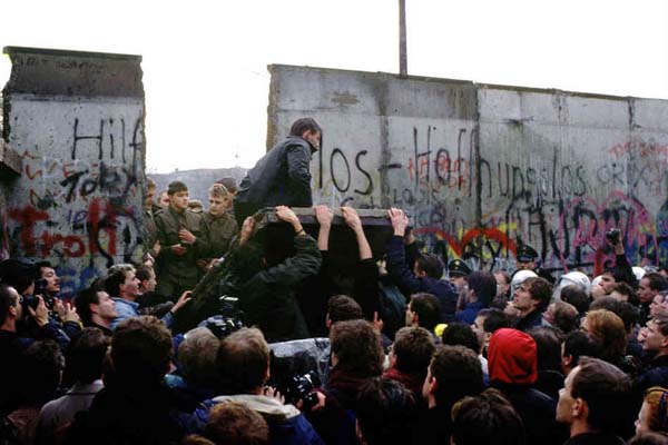 The fall of the Berlin wall