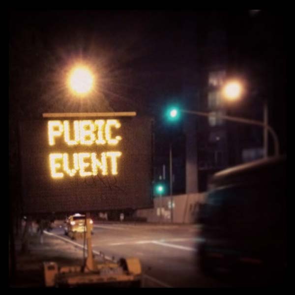 Traffic sign - Pubic Event