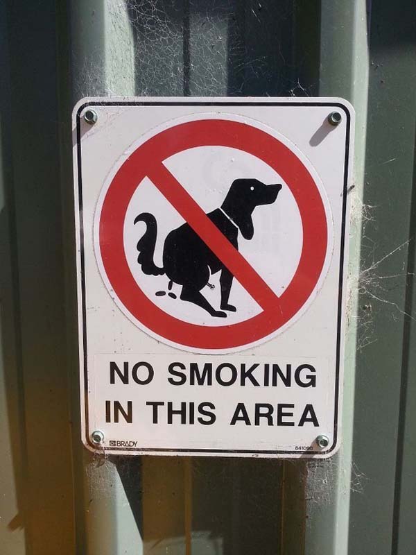 fail signs - No Smoking In This Area Sbrady