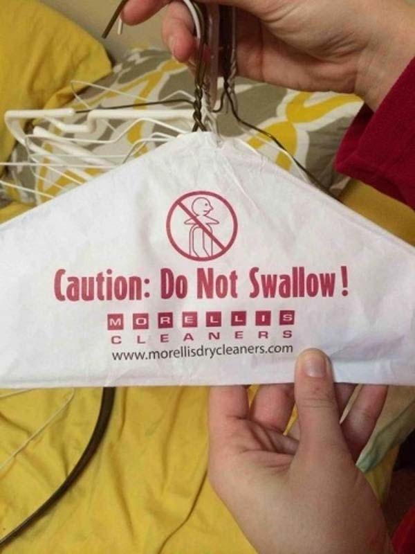 remove warning labels - Caution Do Not Swallow! Cleaners