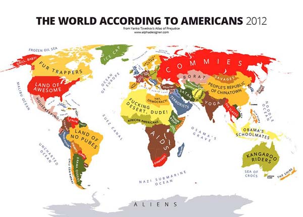 The world according to Americans.