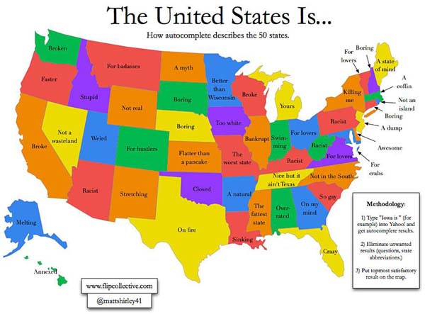 The US according to a search engine autocomplete.