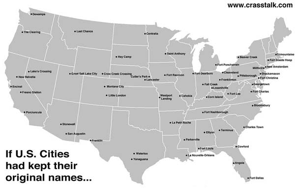 If US cities kept their original names
