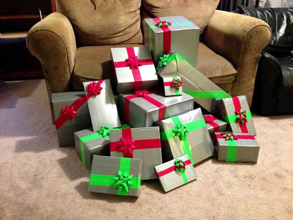 After all that mess.. Be a jerk and wrap your girlfriends gift with it.