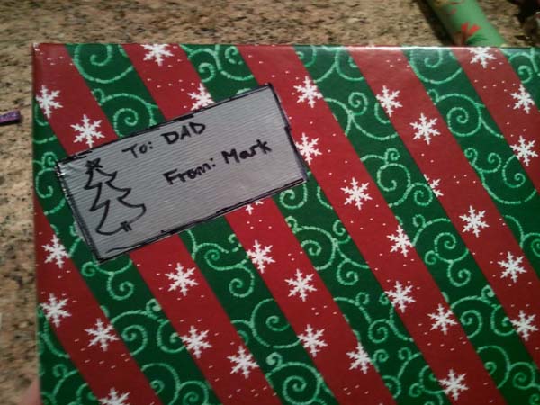 After you wrap the gift, make a cheap looking label.  That way she knows how cheap you really are, and isn't disappointed by the crappy gift.