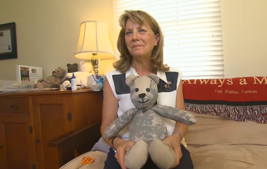 The project, called Matthew Bears, was born some time after she tragically lost her own son, Matthew Freeman, to enemy fire in Afghanistan in 2009.