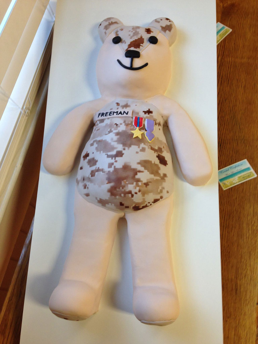 The goal is to create teddy bears for the children of lost servicemen and women out of the cloth of their uniforms.