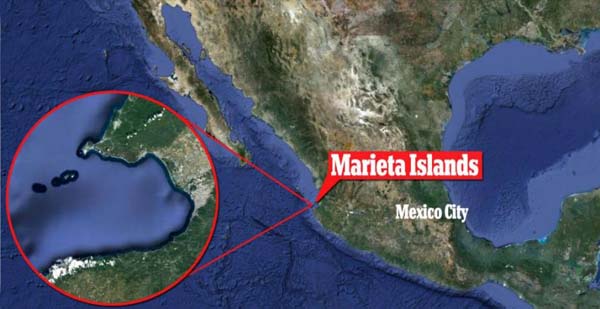 The Marieta Islands are a group of small uninhabited islands a few miles off the coast of Nayarit, Mexico.